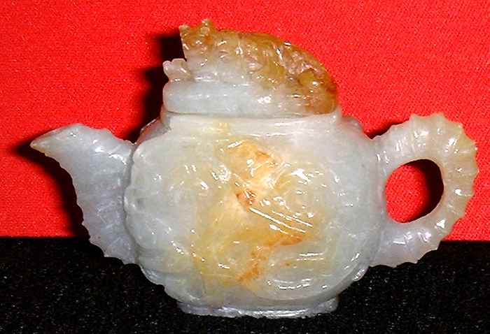 White-gold coloured jade cup
